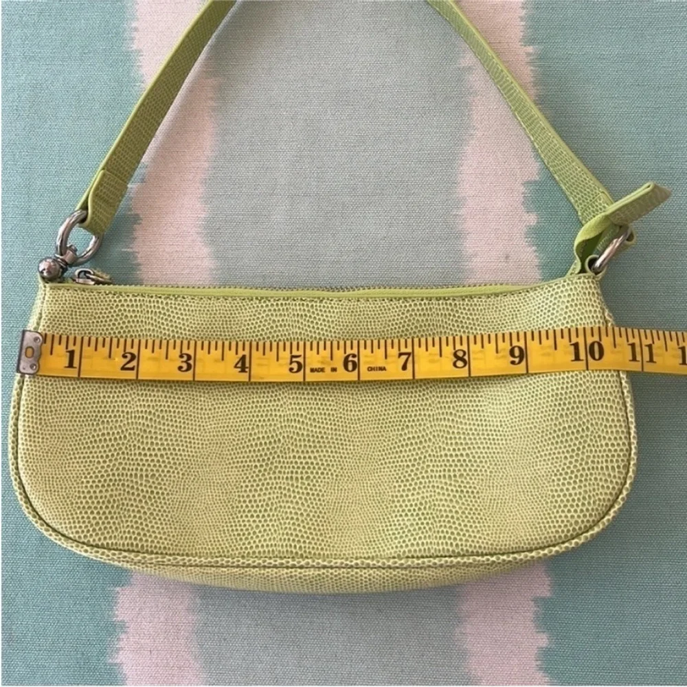 Urban Outfitters Green Faux Snakeskin Shoulder Bag Silver Hardware